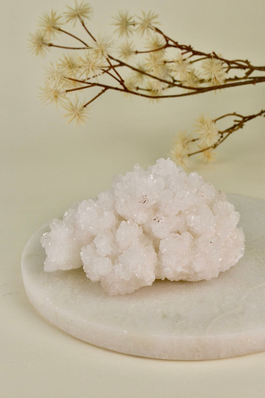 White Aragonite Cluster (Mexico) E