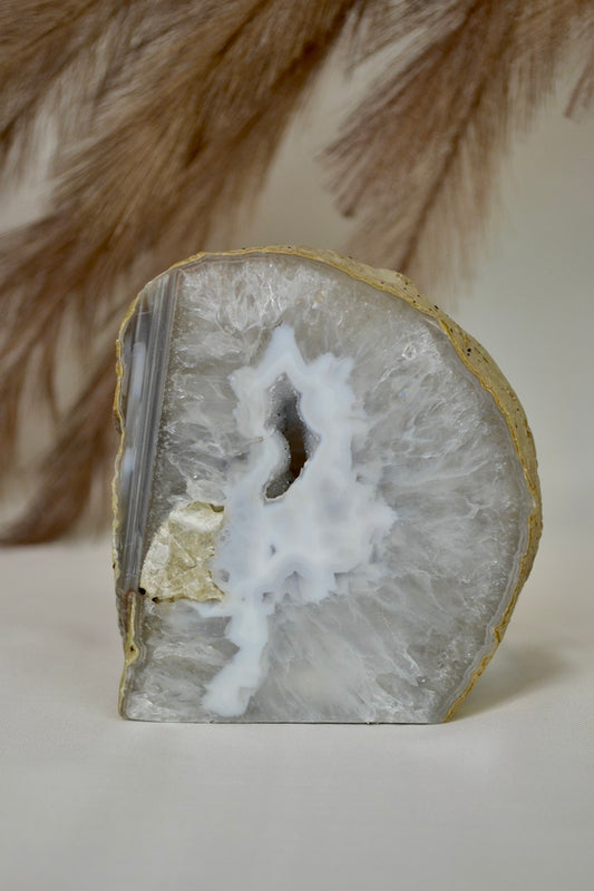 Agate Geode Tea Light Holder H