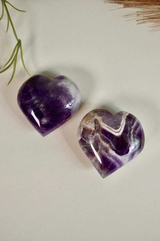 Chevron Amethyst Heart