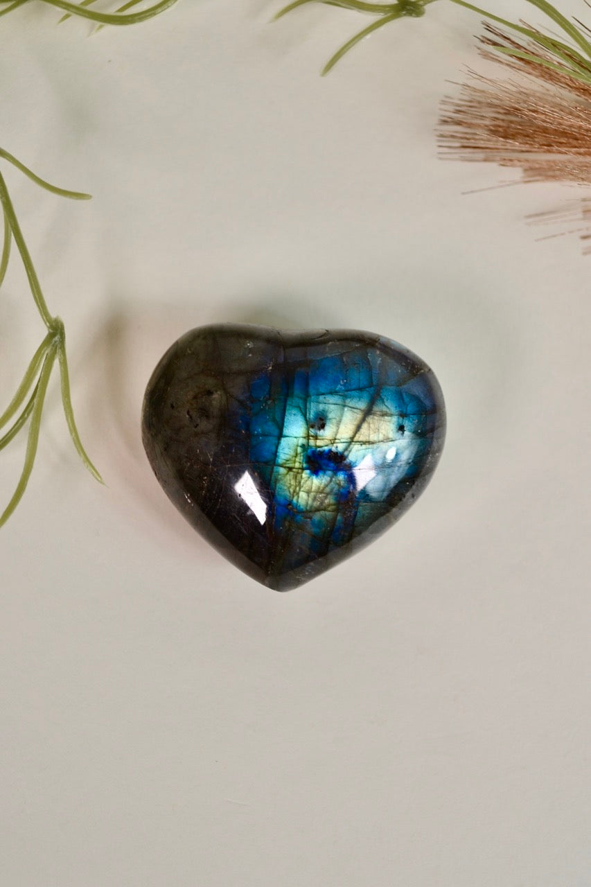 Labradorite Heart