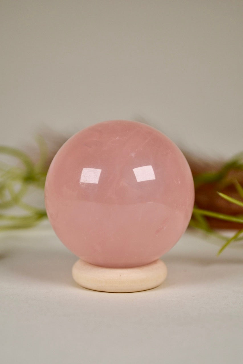 Star Rose Quartz Sphere (Rare find!)