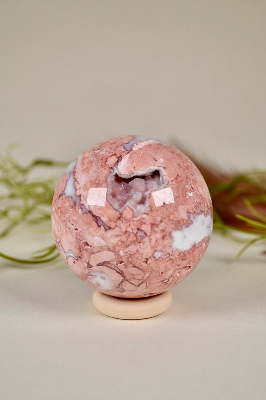 Antique Pink Agate Sphere