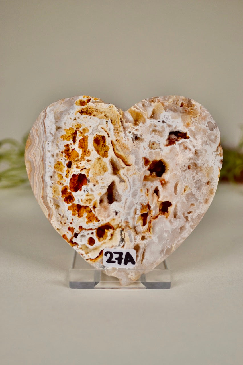 Crazy Lace Agate Heart