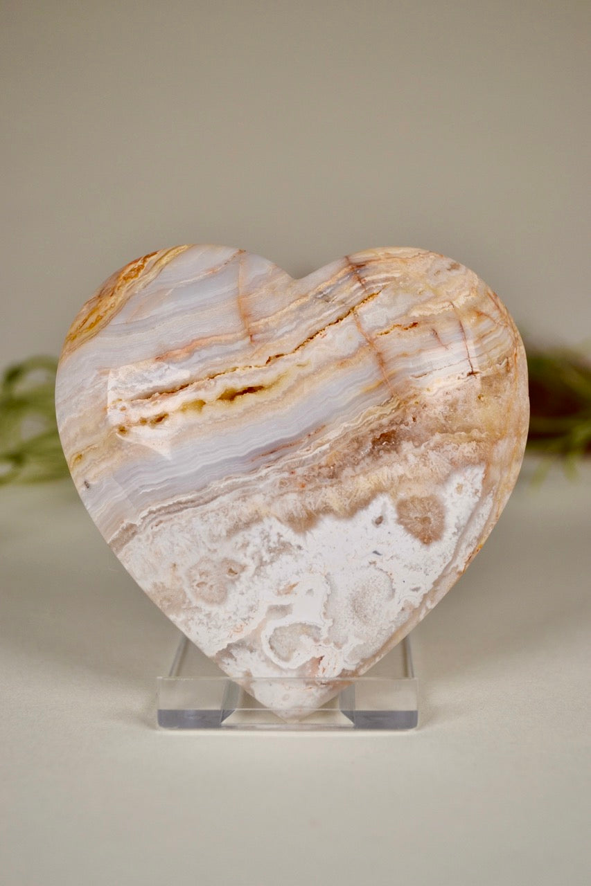 Crazy Lace Agate Heart