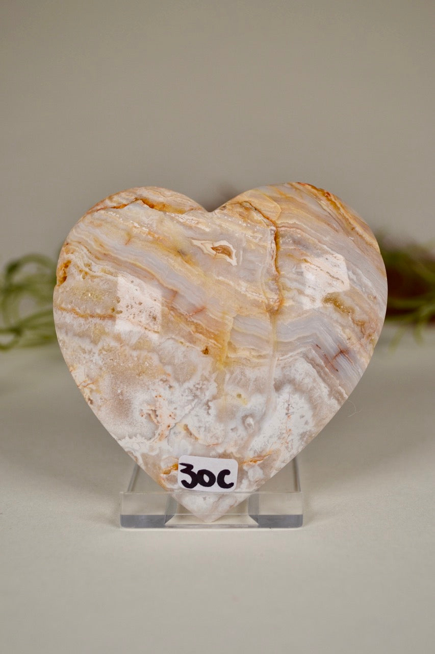 Crazy Lace Agate Heart