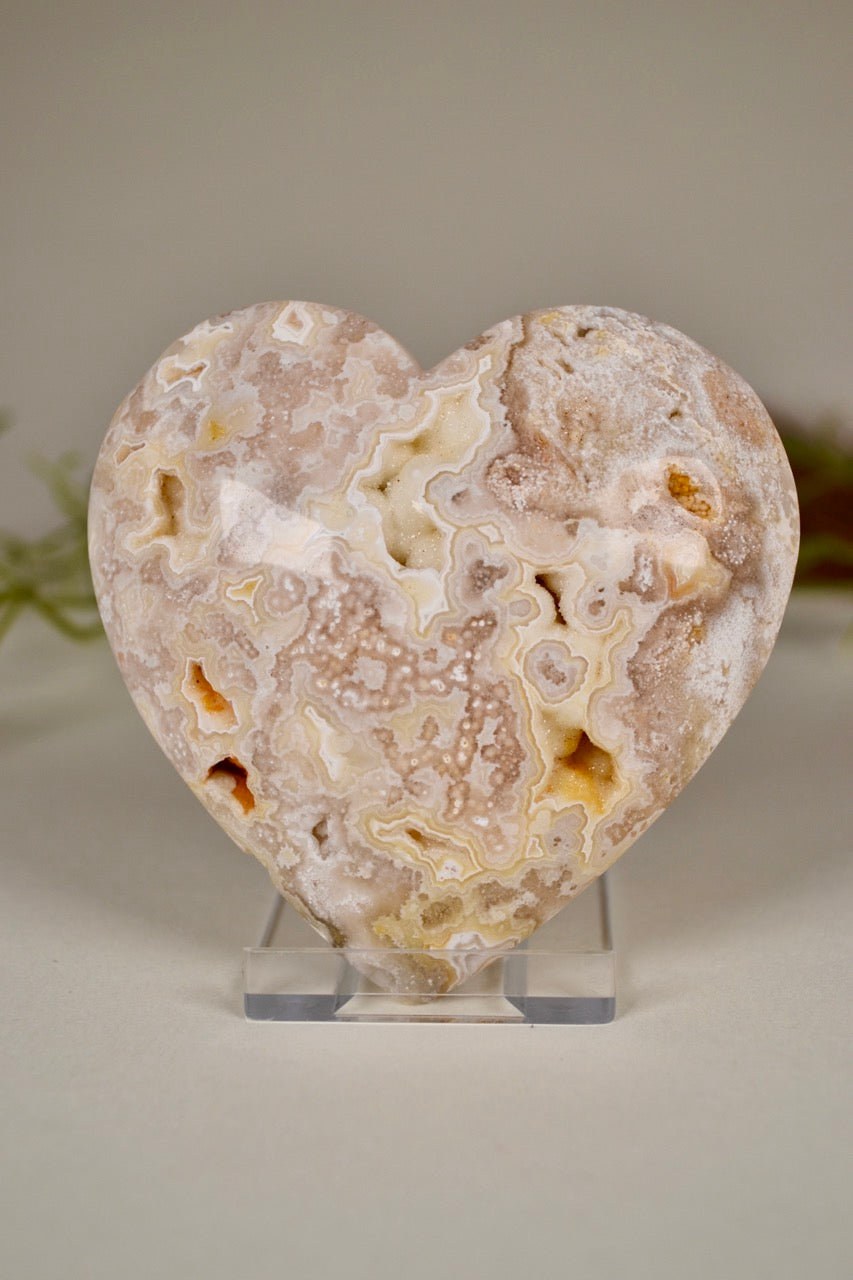 Crazy Lace Agate Heart