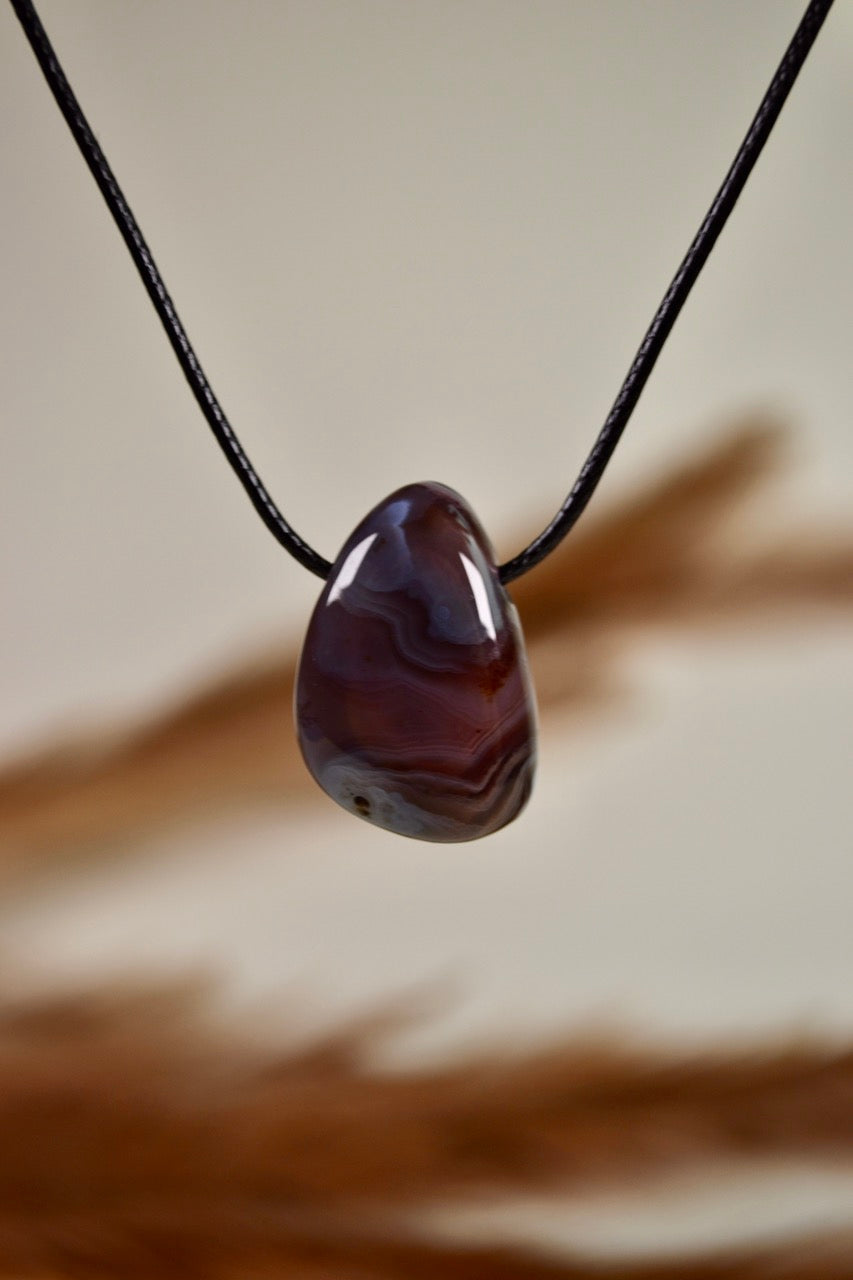 Drilled Botswana Agate Pendant