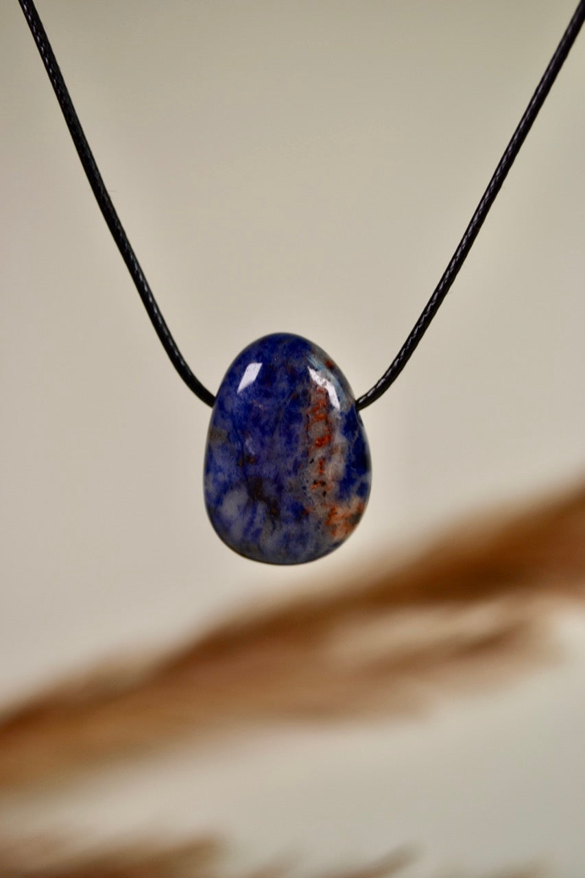 Drilled Sodalite Pendant