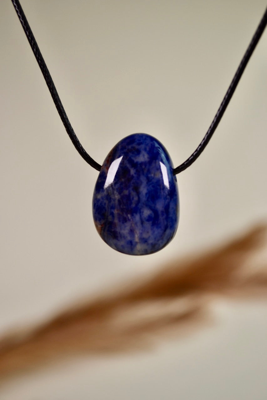 Drilled Sodalite Pendant