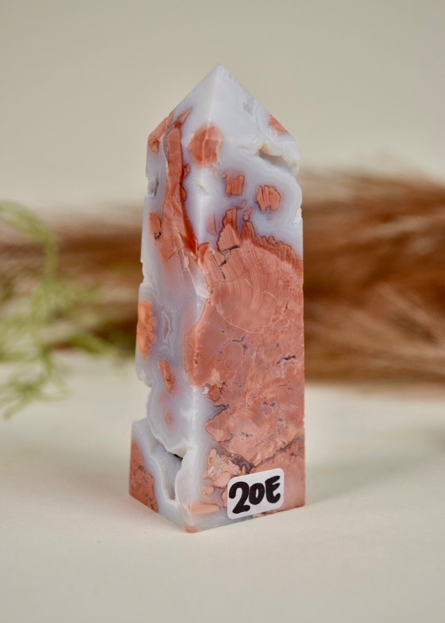 Antique Pink Agate Tower