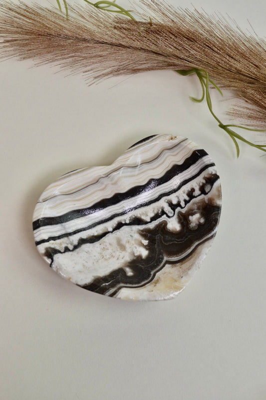 Zebra Onyx Heart Bowl 59C