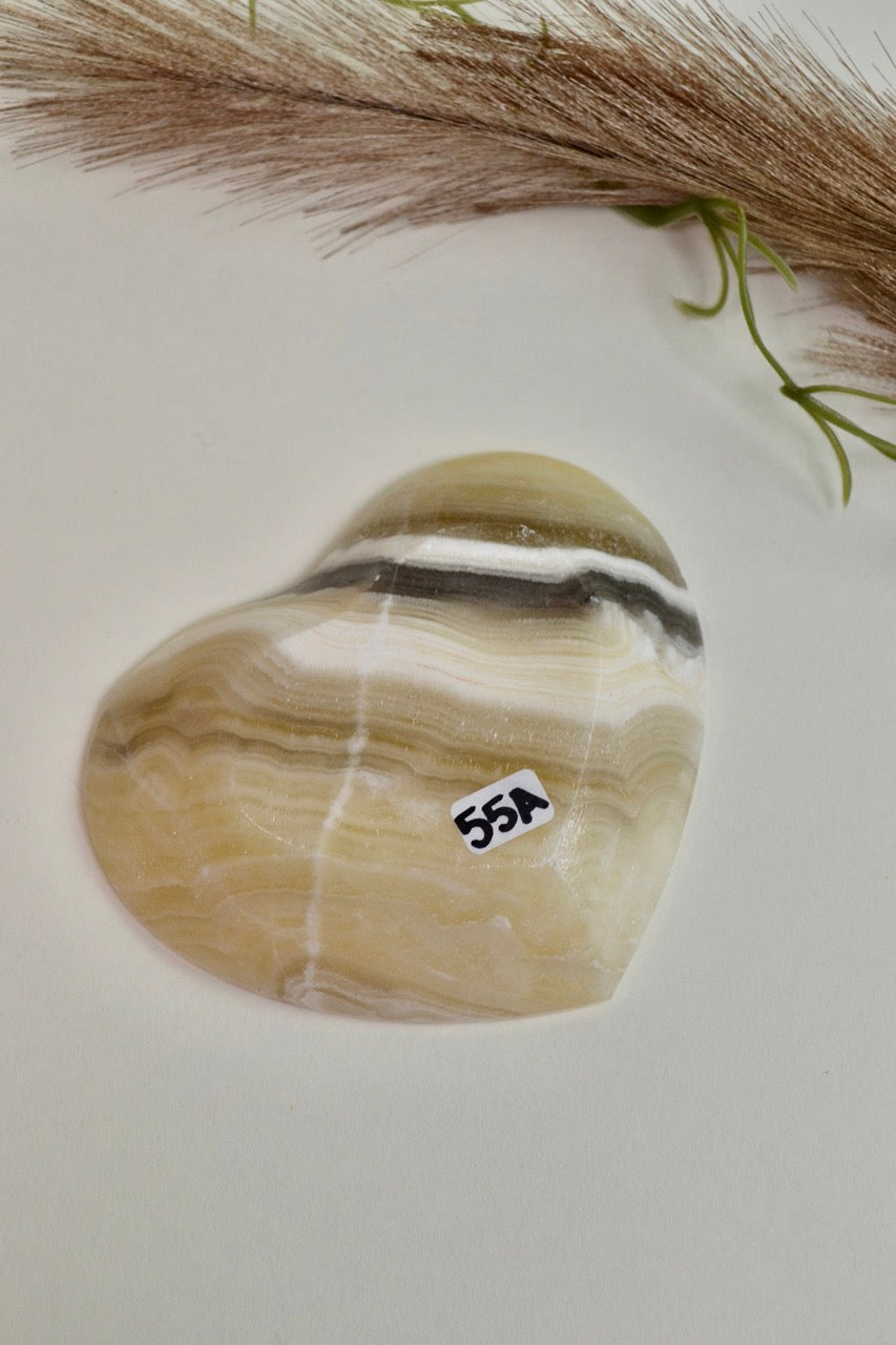 Zebra Onyx Heart Bowl 55A