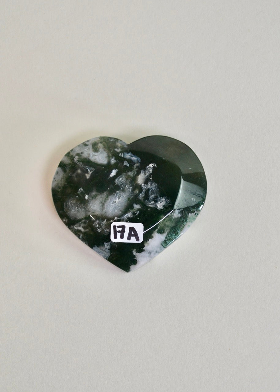 Moss Agate Heart Bowl