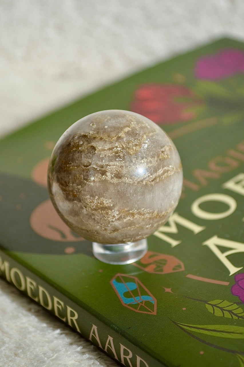 Thousand Layer Lodolite Quartz Sphere