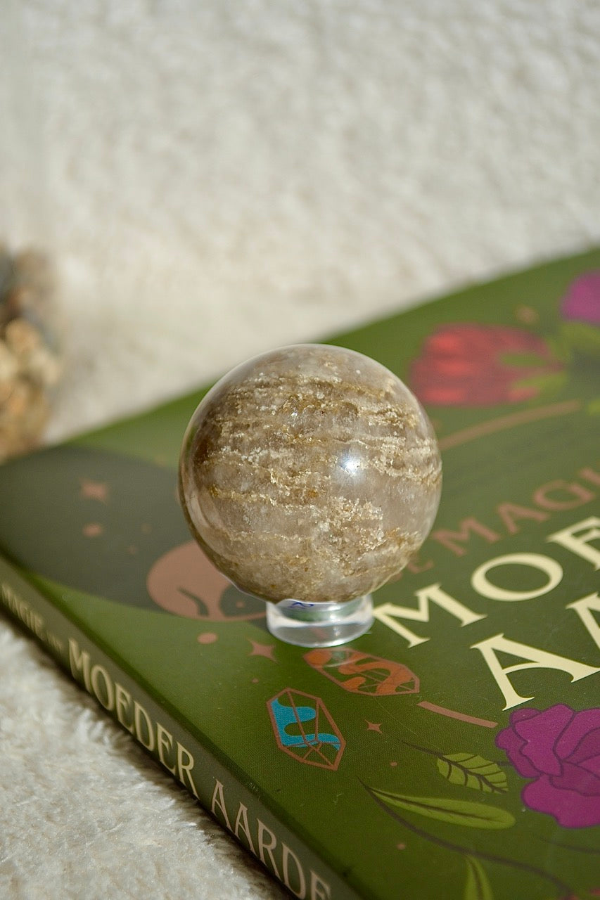 Thousand Layer Lodolite Quartz Sphere