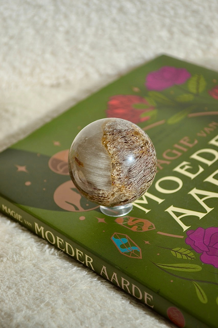 Thousand Layer Lodolite Quartz Sphere