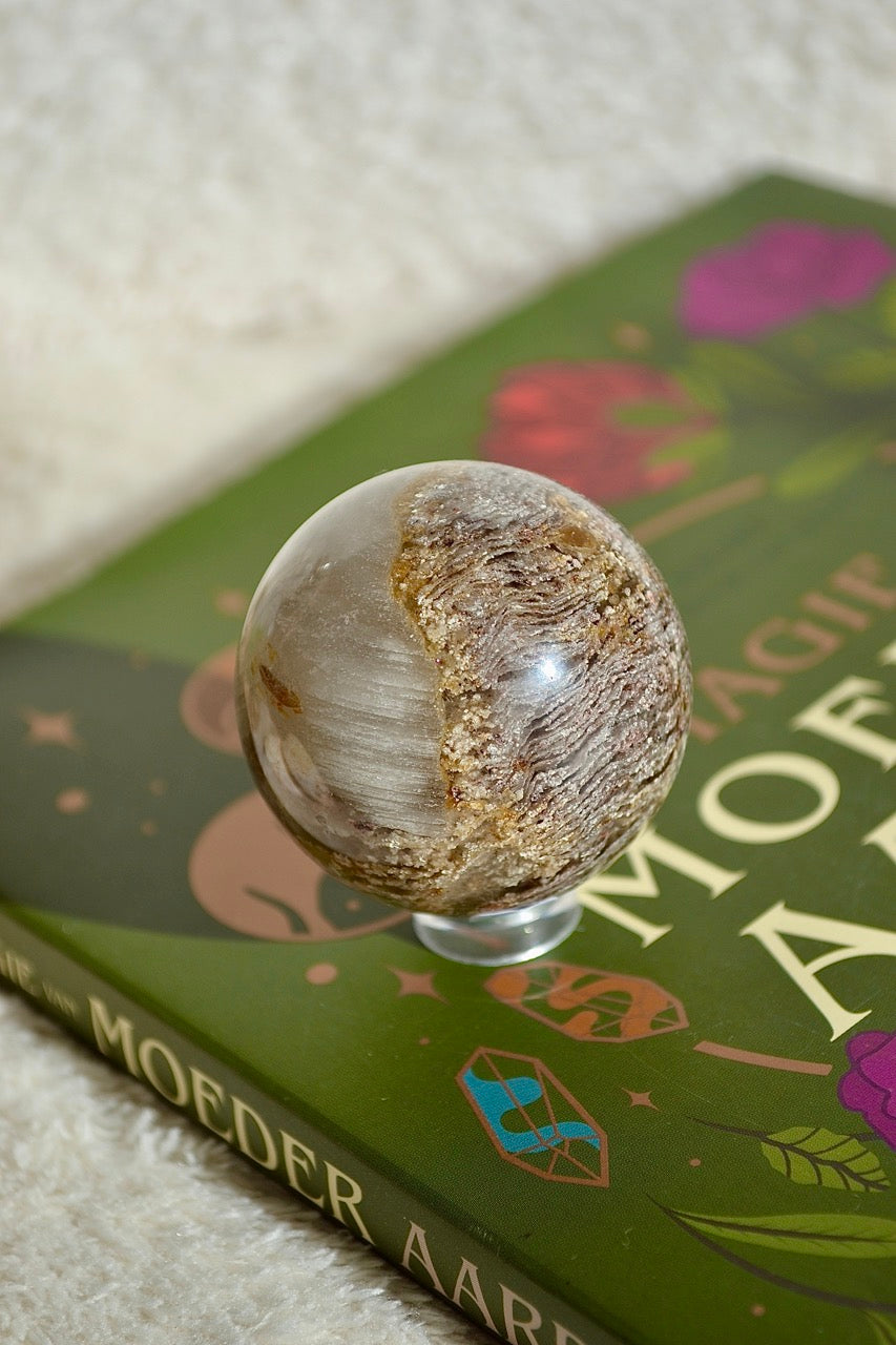 Thousand Layer Lodolite Quartz Sphere