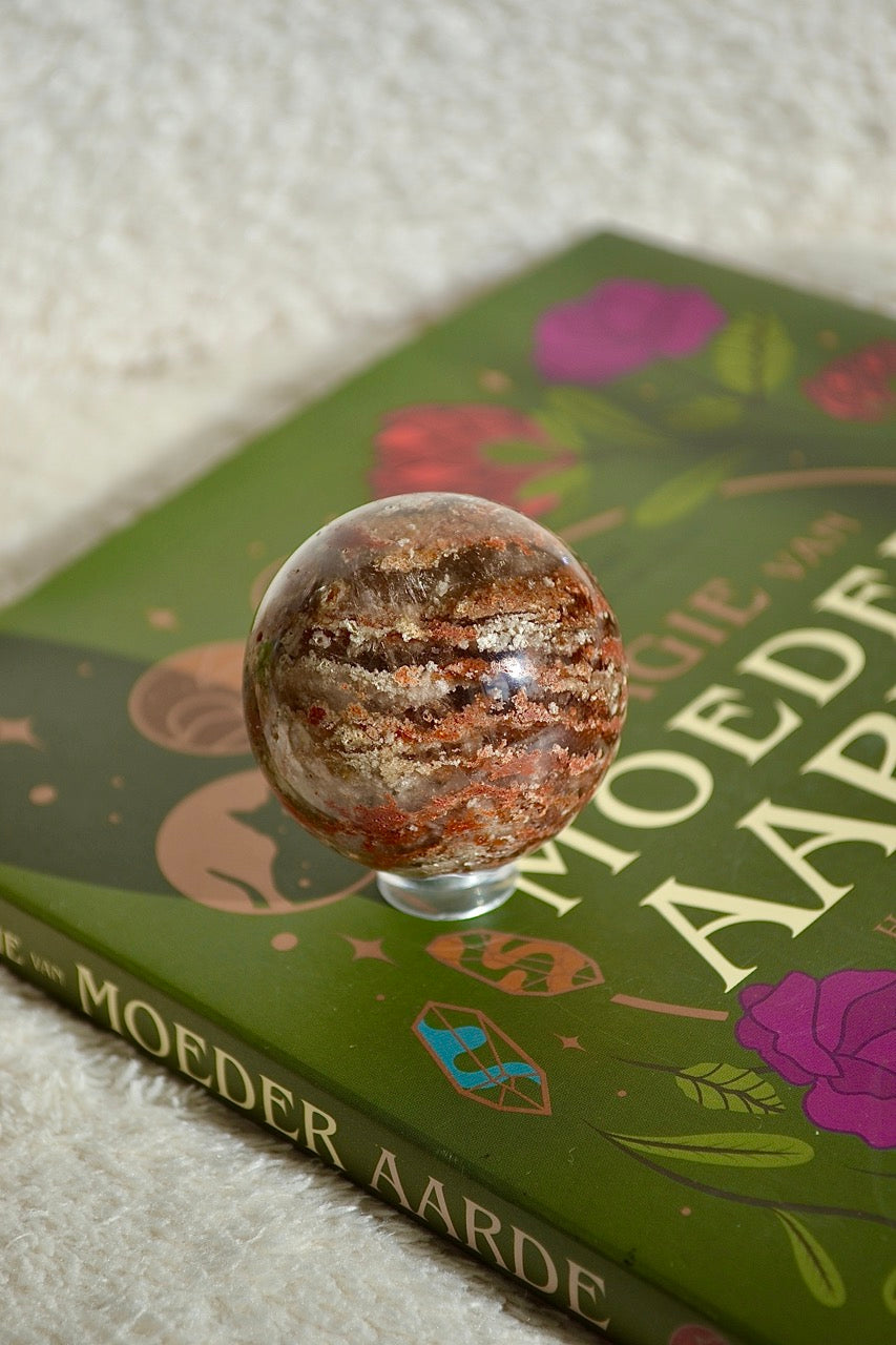 Thousand Layer Lodolite Quartz Sphere