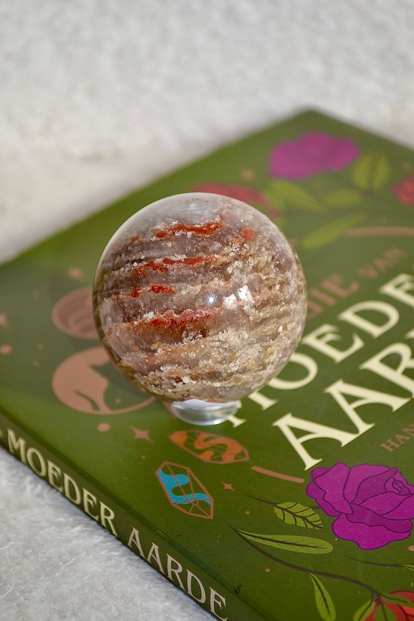 Thousand Layer Lodolite Quartz Sphere