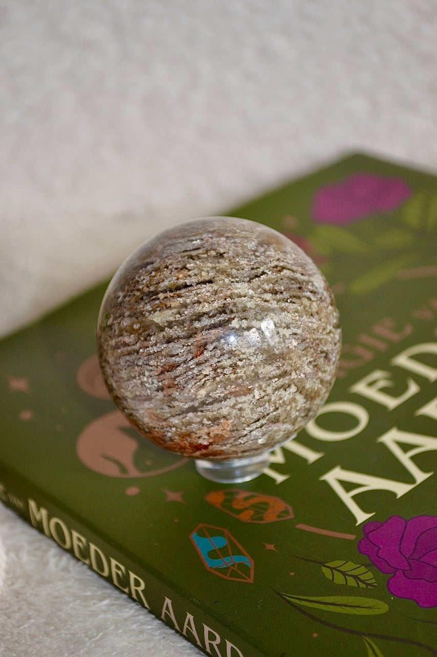 Thousand Layer Lodolite Quartz Sphere