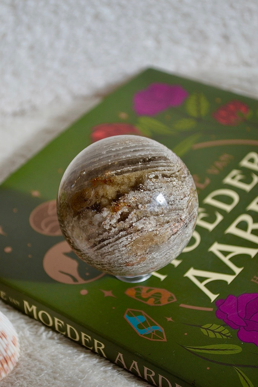 Thousand Layer Lodolite Quartz Sphere