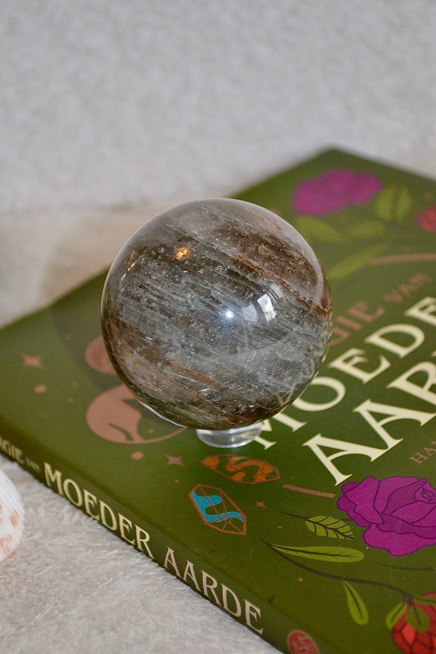 Thousand Layer Lodolite Quartz Sphere