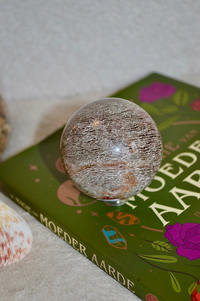 Thousand Layer Lodolite Quartz Sphere