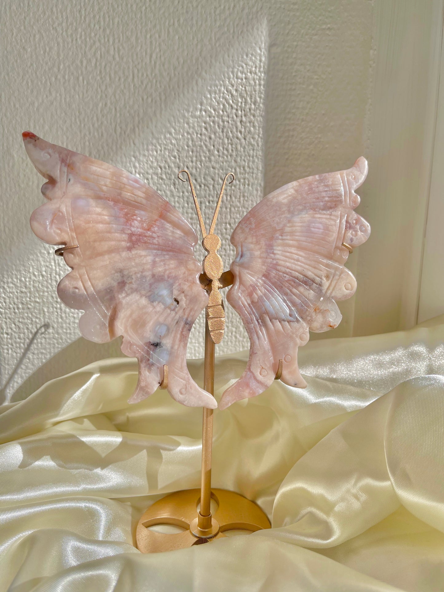 Pink Flower Agate wings