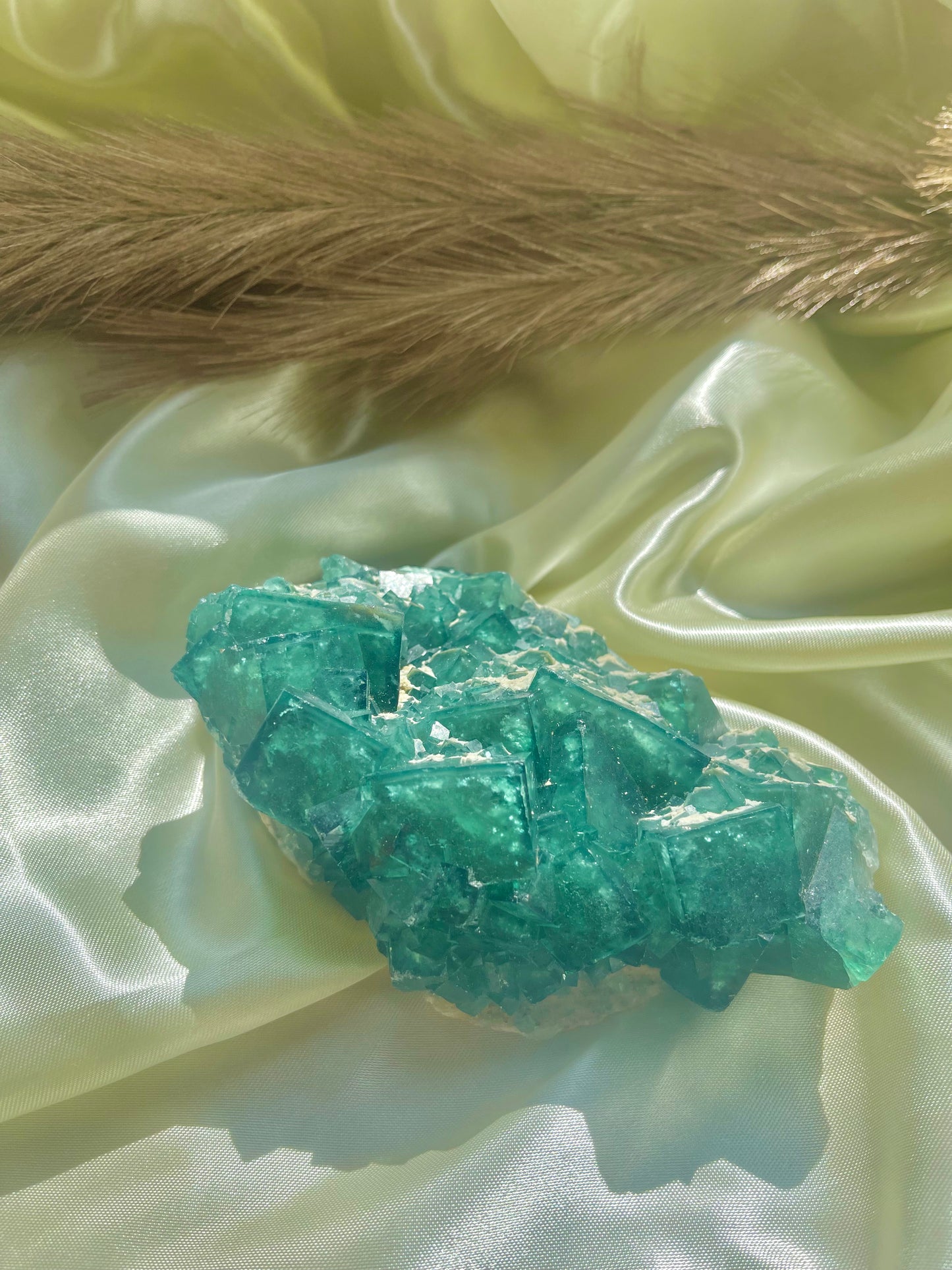 Raw Green Fluorite specimen