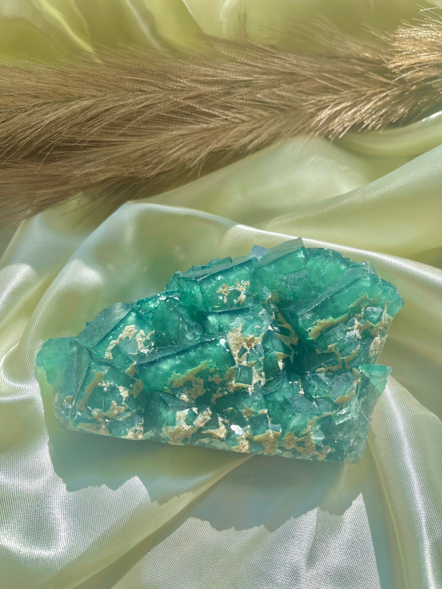 Raw Green Fluorite specimen