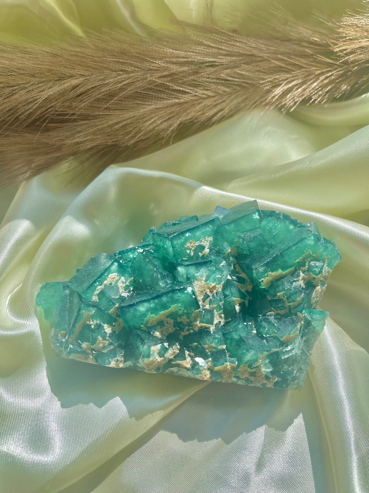 Raw Green Fluorite specimen