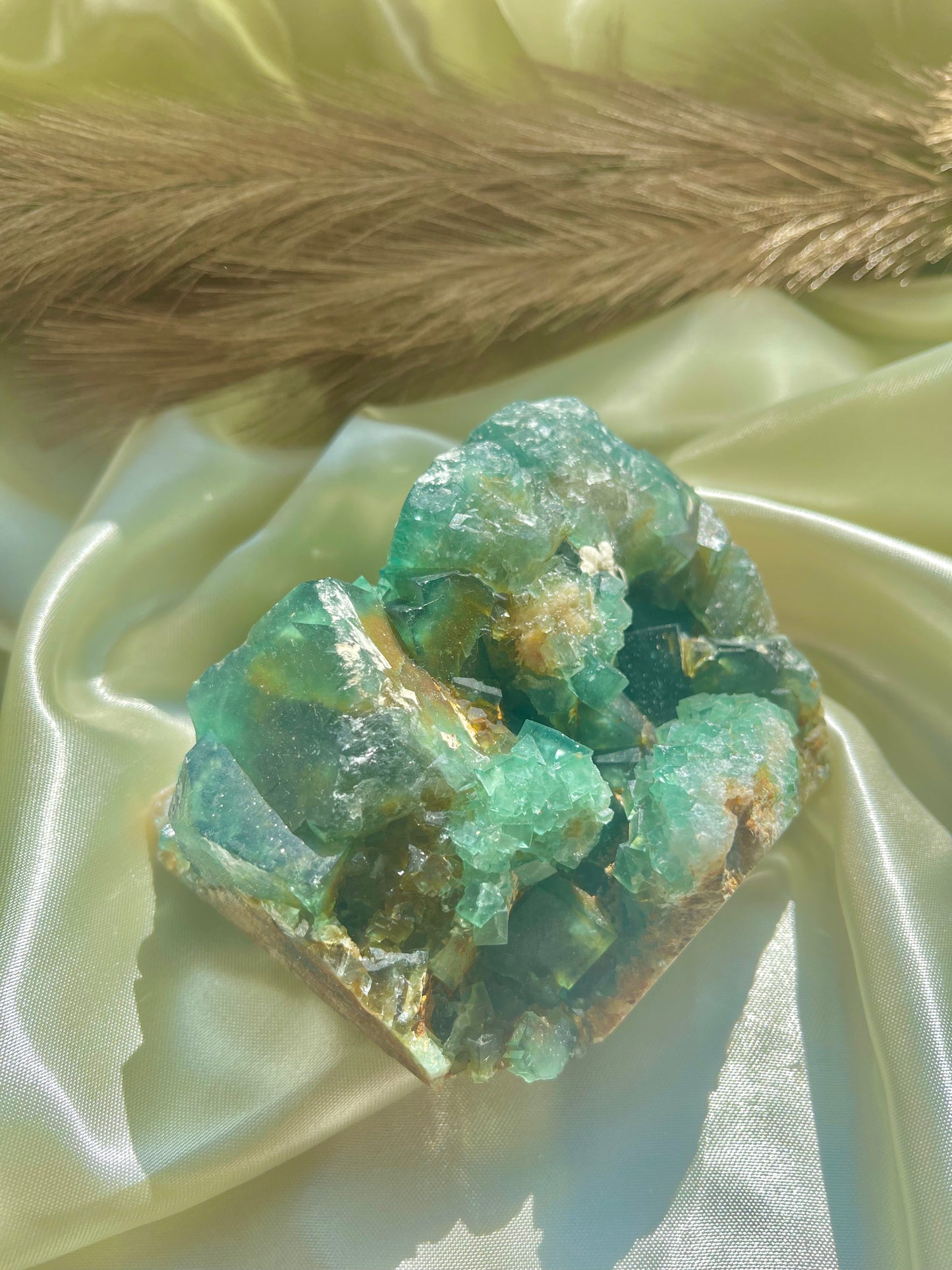 Raw Green Fluorite specimen