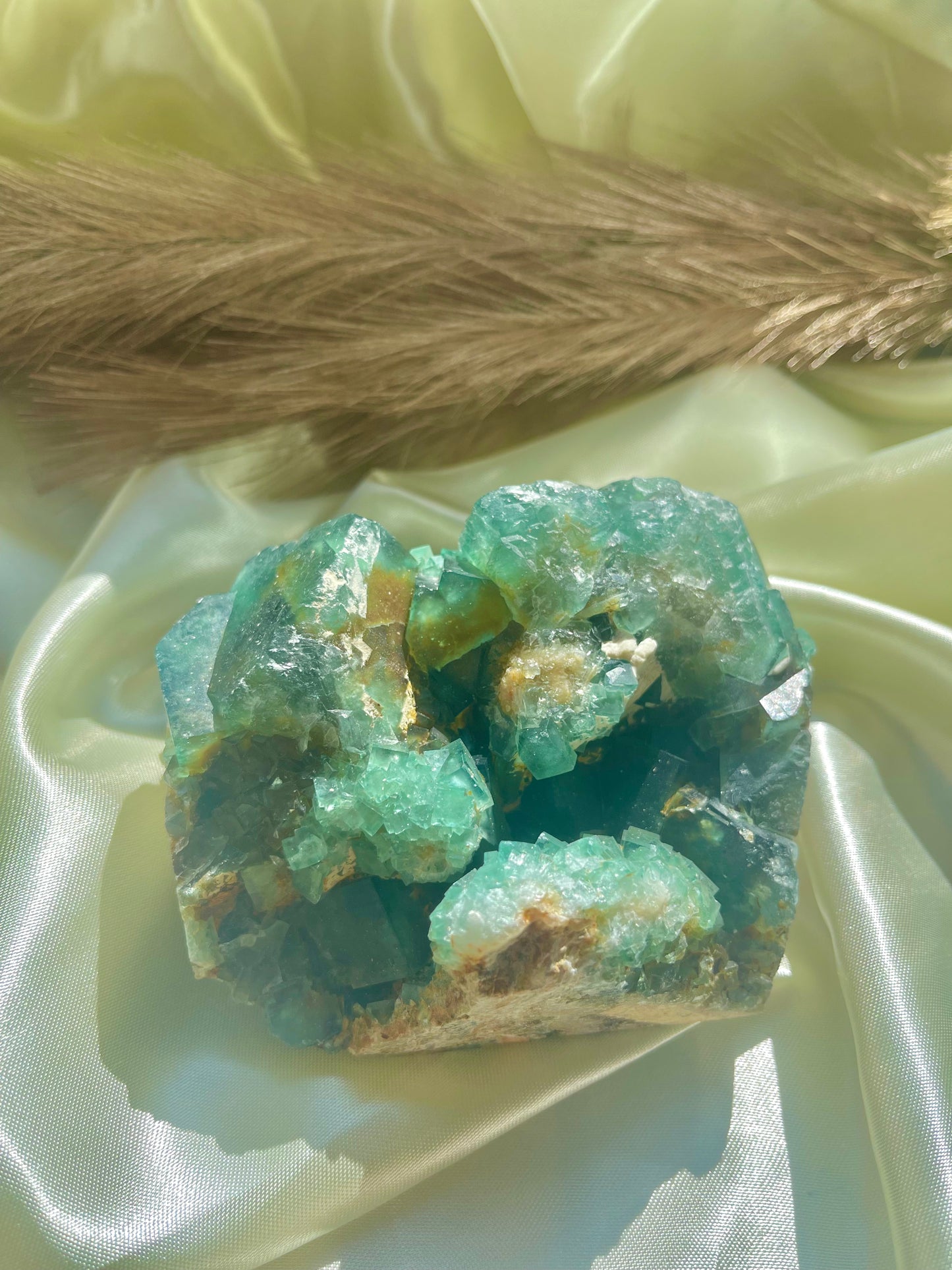 Raw Green Fluorite specimen