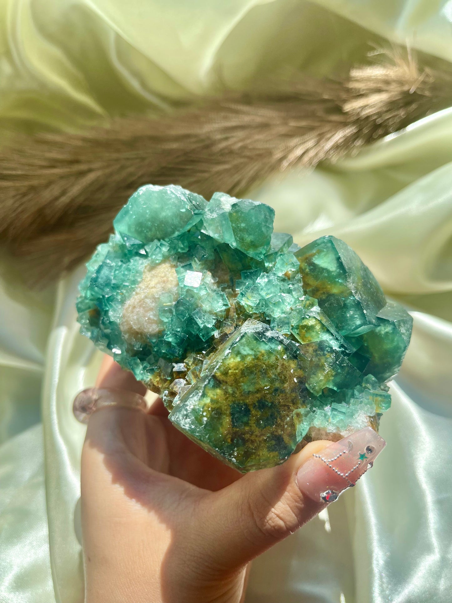 Raw Green Fluorite specimen