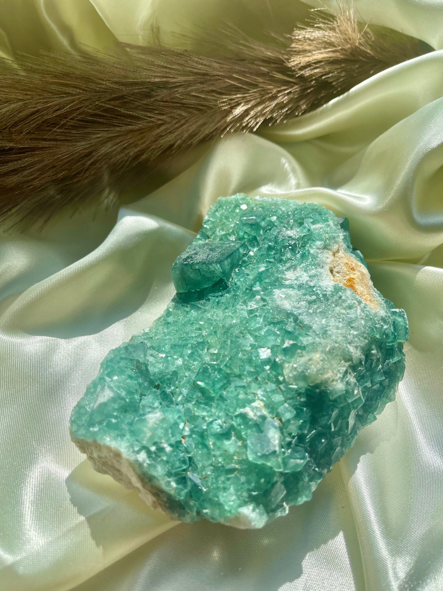 Raw Green Fluorite specimen