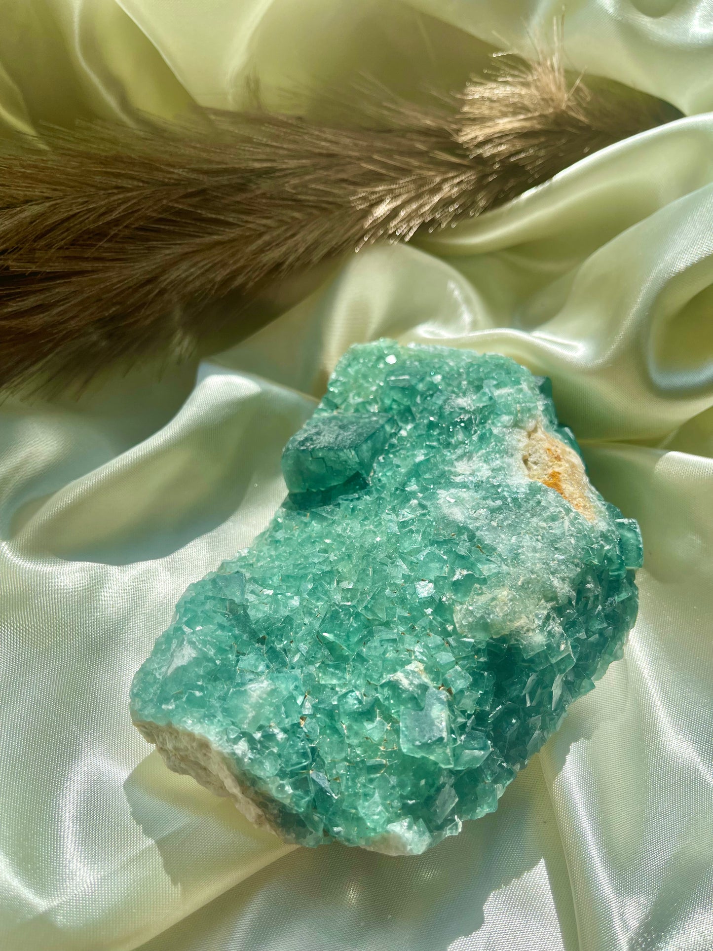 Raw Green Fluorite specimen