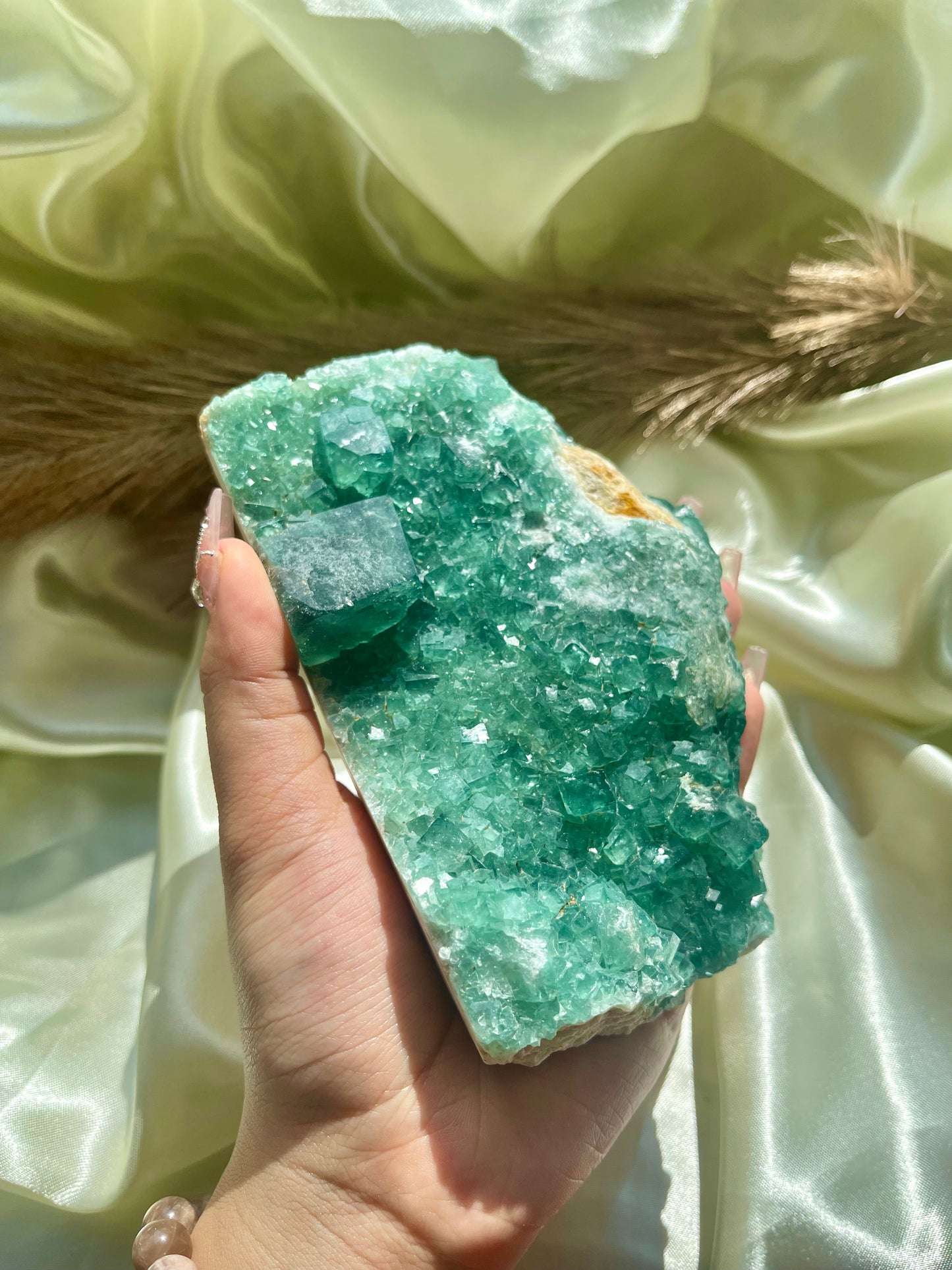 Raw Green Fluorite specimen