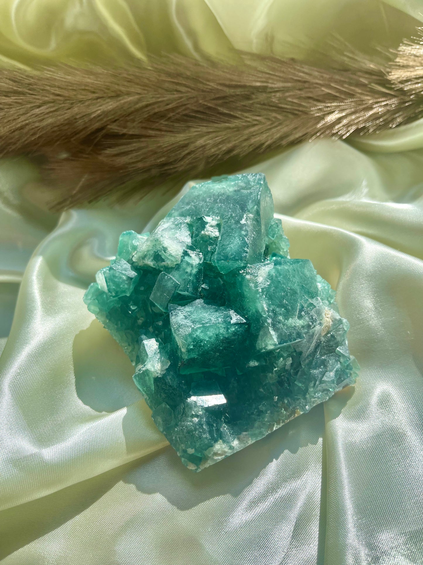 Raw Green Fluorite specimen