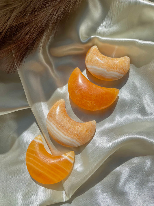 Orange Calcite Moons