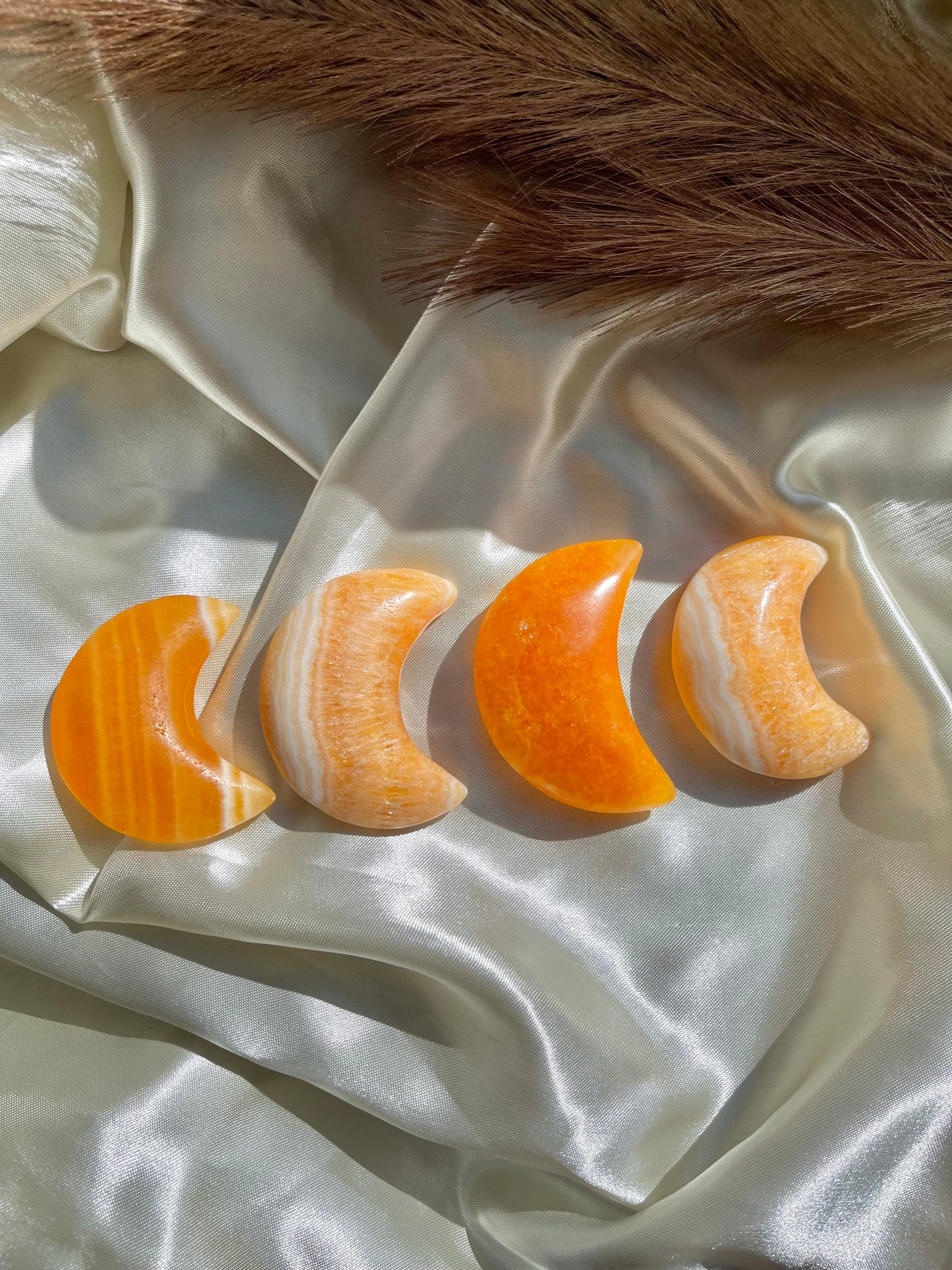 Orange Calcite Moons