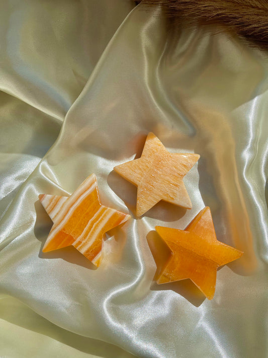 Orange Calcite Stars