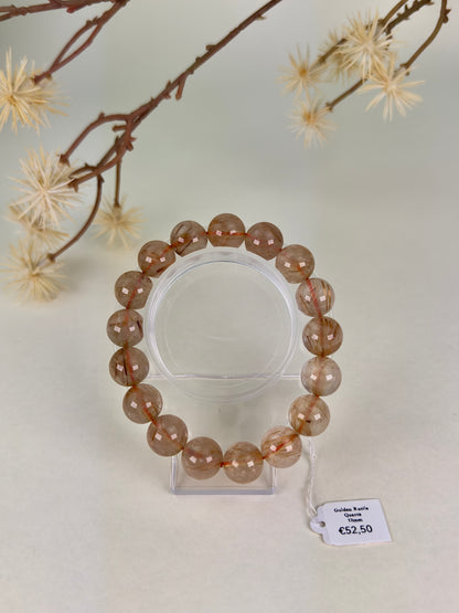 Golden Rutile Quartz Bracelet 13mm