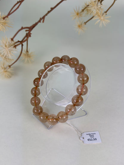 Golden Rutile Quartz Bracelet 13mm