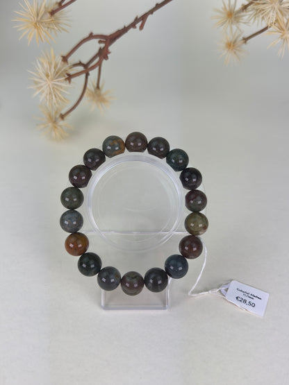 Colorful Alashan Agate Bracelet 12mm