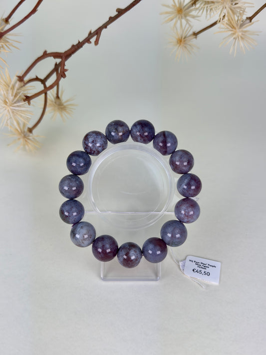 HQ Blue/Purple Moss Agate Bracelet 15mm C