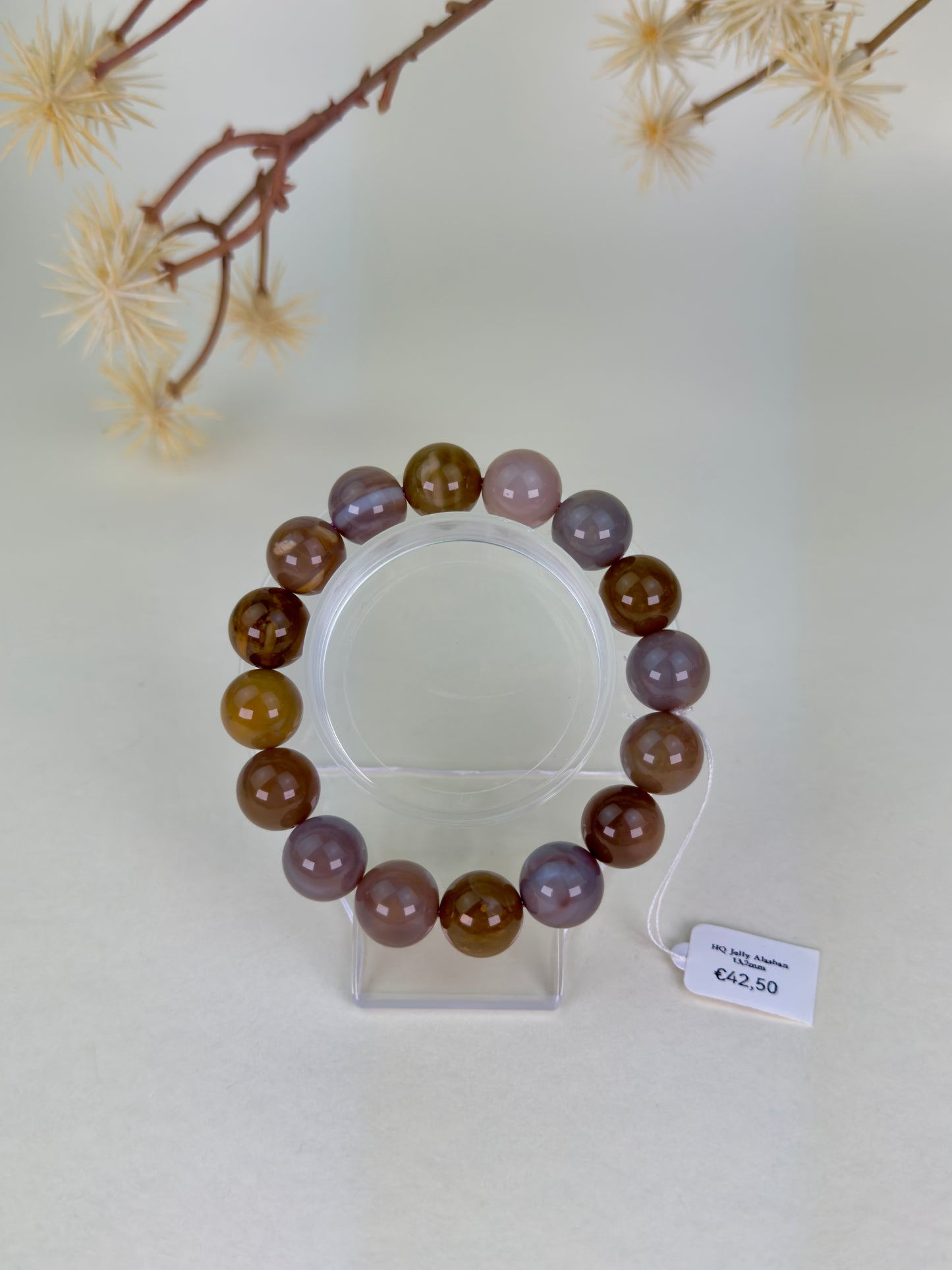 HQ Jelly Alashan Agate Bracelet 13mm