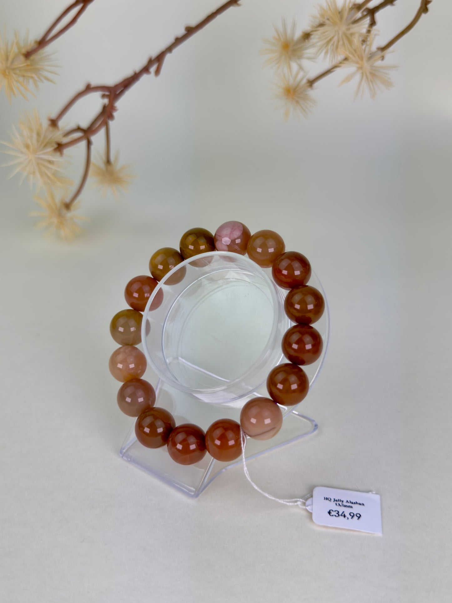 HQ Jelly Alashan Agate Bracelet 13mm