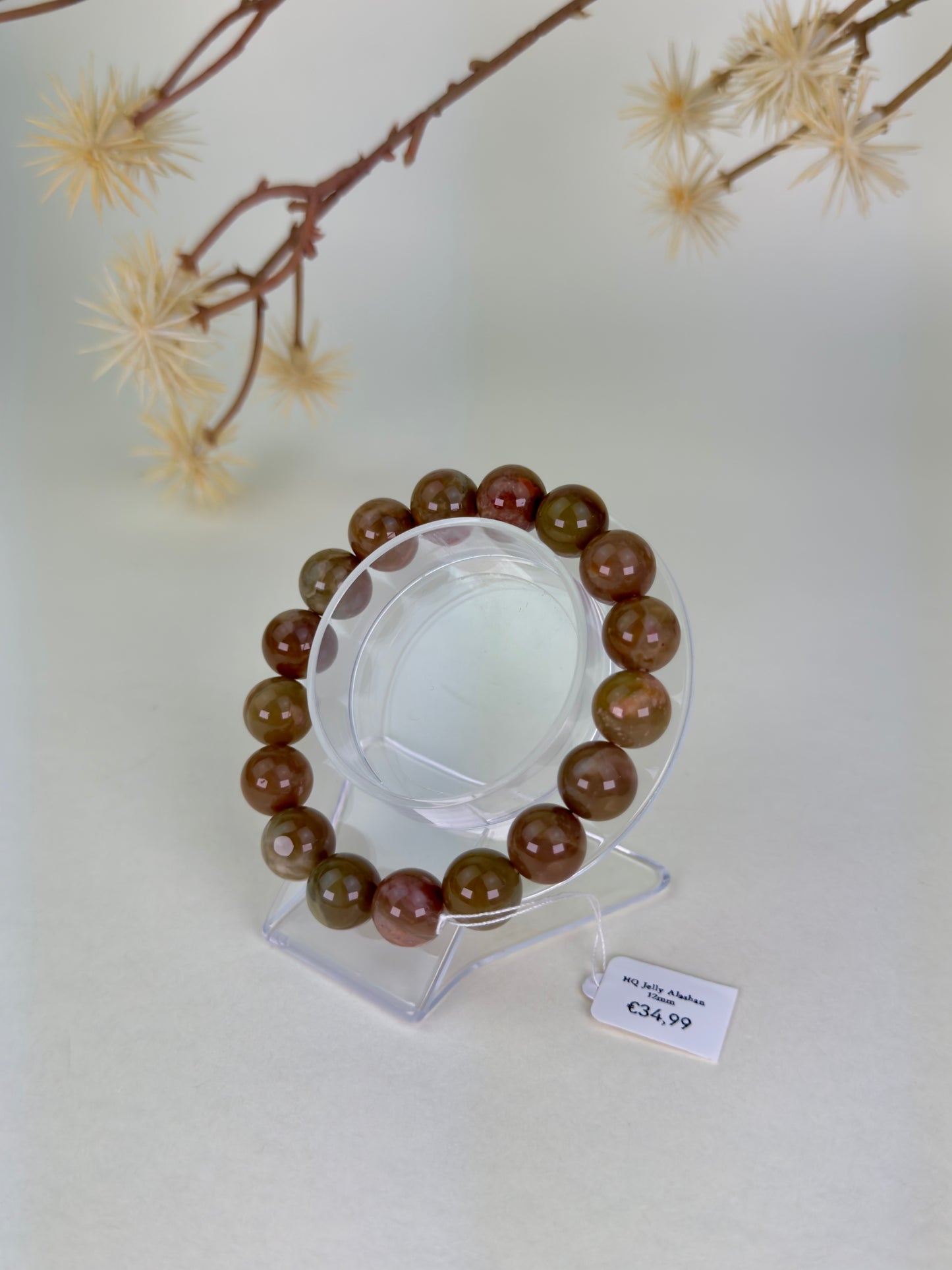 HQ Jelly Alashan Agate Bracelet 12mm