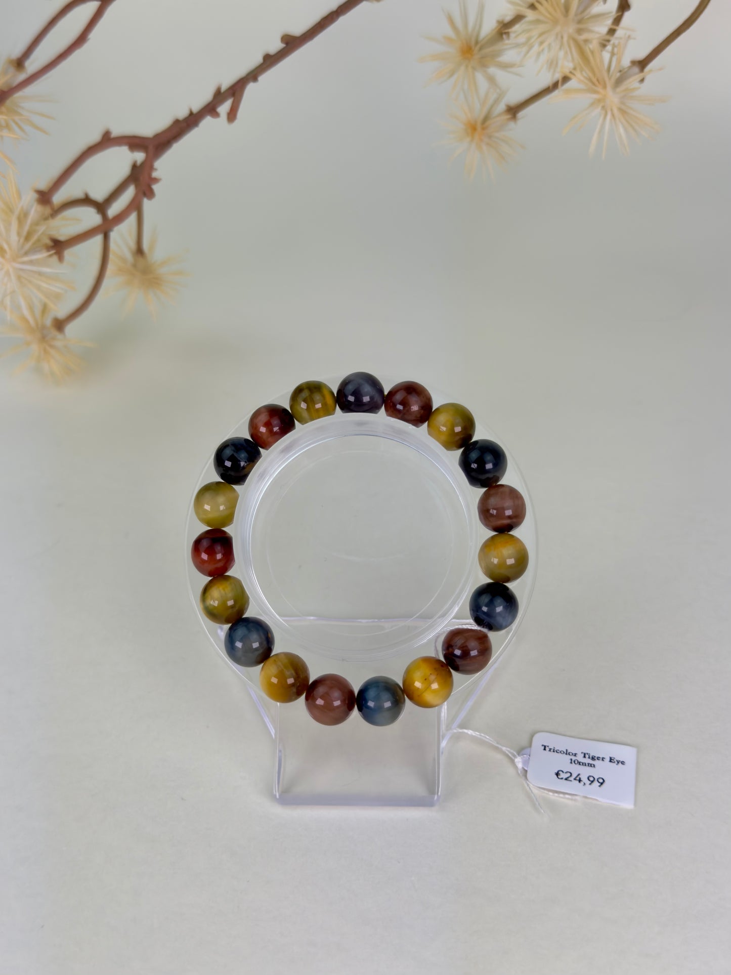 Tri-Color Tiger's Eye Bracelet 10mm