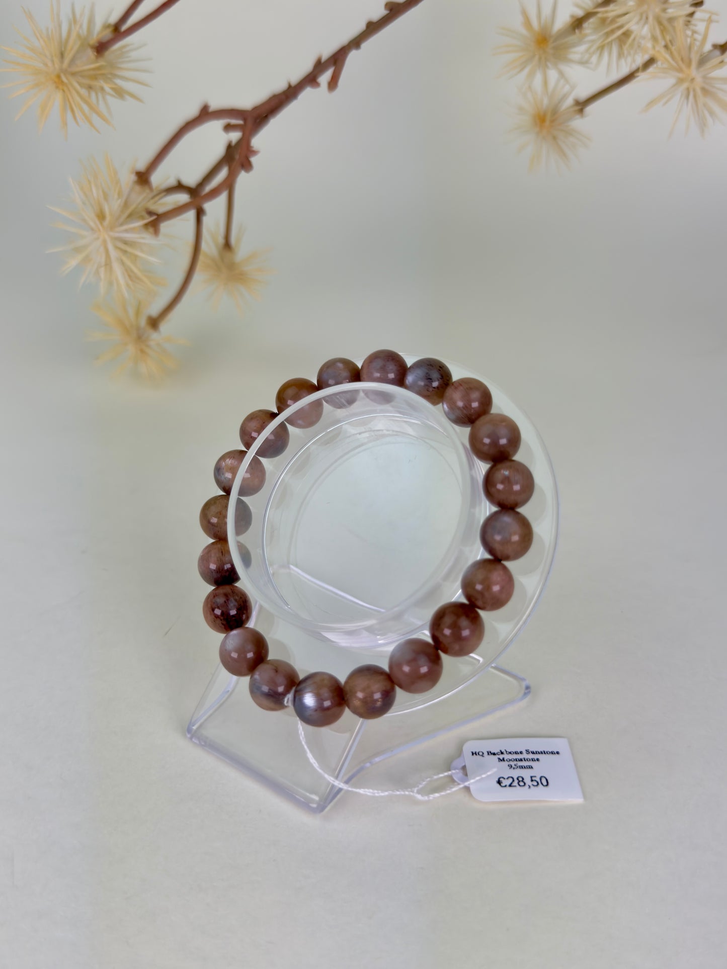 HQ Backbone Sunstone Moonstone Bracelet 9,5mm